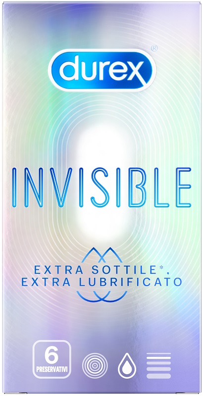 DUREX INVISIBLE EXTRA LUBRIFICATO 6 PEZZI - latuafarmacia.org