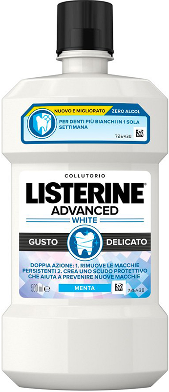 LISTERINE ADVANCED WHITE 500 ML GUSTO DELICATO - latuafarmacia.org