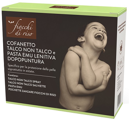 FIOCCHI DI RISO COFANETTO ZANZARE TALCO + PASTA EMU + TALCO NON TALCO SALVIETTE - latuafarmacia.org