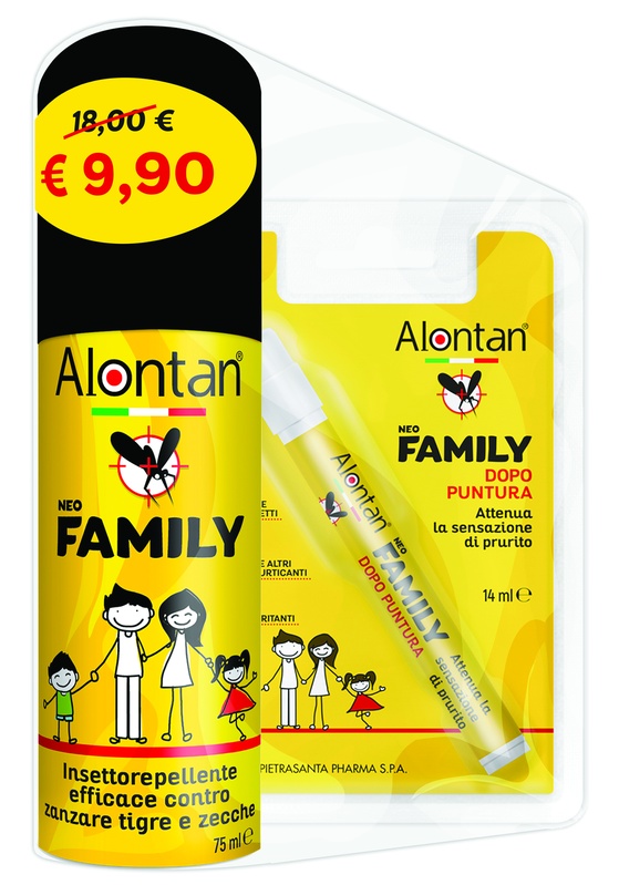 BI PACK NEO FAMILY SPRAY 75 ML + AFTERBITE DOPO PUNTURA 14 ML - latuafarmacia.org