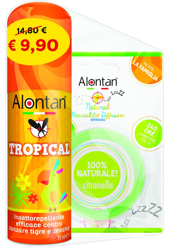 BI PACK TROPICAL SPRAY 75 ML + BRACCIALETTO DIFFUSORE - latuafarmacia.org