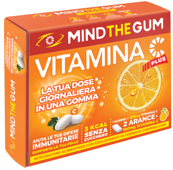 MIND THE GUM VITAMINA C AGRUMI 18 GOMME CONFETTATE - latuafarmacia.org