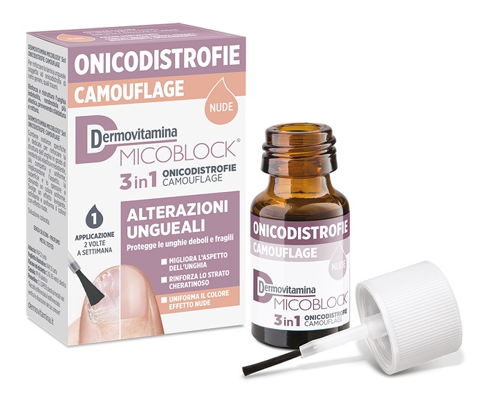 DERMOVITAMINA MICOBLOCK 3 IN 1 ONICODISTROFIE CAMOUFLAGE 8 ML NUDE - latuafarmacia.org