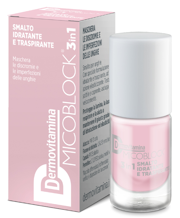 DERMOVITAMINA MICOBLOCK 3 IN 1 SMALTO IDRATANTE E TRASPIRANTE ROSA CHIARO 5 ML - latuafarmacia.org