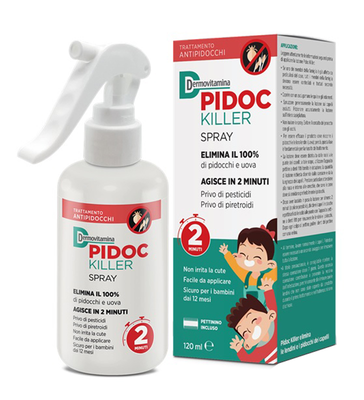 DERMOVITAMINA PIDOC KILLER SPRAY 120 ML PETTININO INCLUSO - latuafarmacia.org