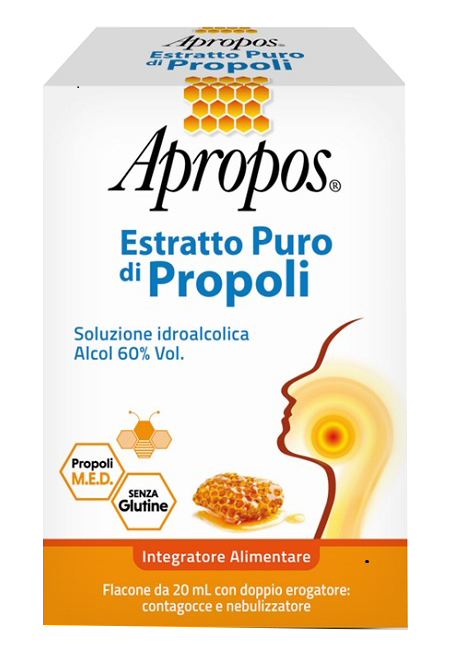 APROPOS ESTRATTO PURO DI PROPOLI SPRAY+CONTAGOCCE 20 ML - latuafarmacia.org