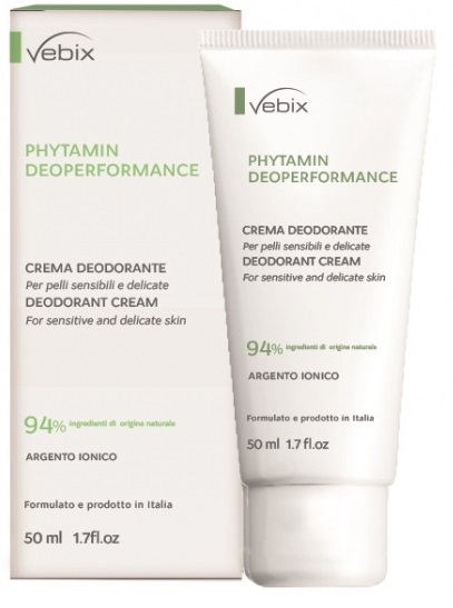 VEBIX PHYTAMIN E DEO PERFORMANCE CREMA DEO 72H-50ML SALI DI ARGENTO - latuafarmacia.org