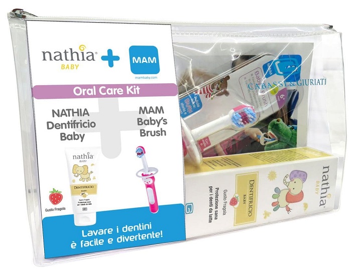 ORAL CARE KIT NEUTRO 1 DENTIFRICIO BABY NATHIA 50 ML + 1 MAM BABY'S BRUSH - latuafarmacia.org