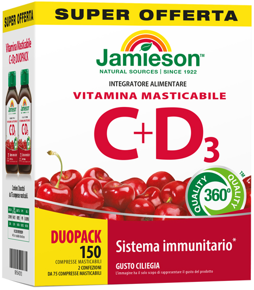 JAMIESON DUOPACK VITAMINA C+D 150 COMPRESSE - latuafarmacia.org