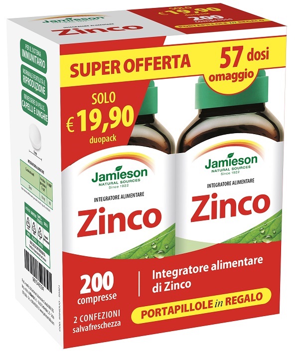 JAMIESON DUOPACK ZINCO 200 COMPRESSE - latuafarmacia.org
