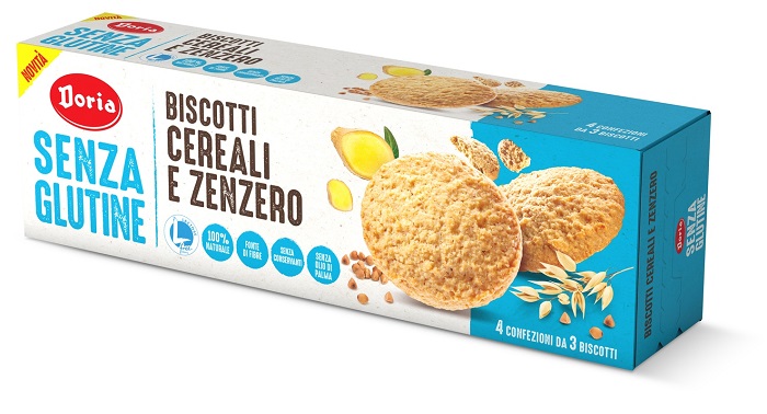 DORIA BISCOTTI CEREALI-ZENZERO 4X37,5 G - latuafarmacia.org