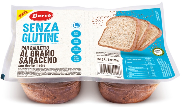 DORIA PAN BAULETTO GRANO SARACENO 2 PEZZI DA 175 G - latuafarmacia.org