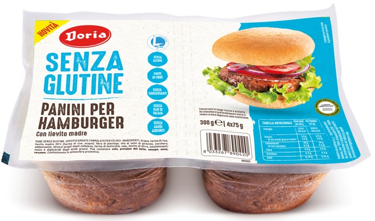 DORIA PANINI HAMBURGER 4X75 G - latuafarmacia.org