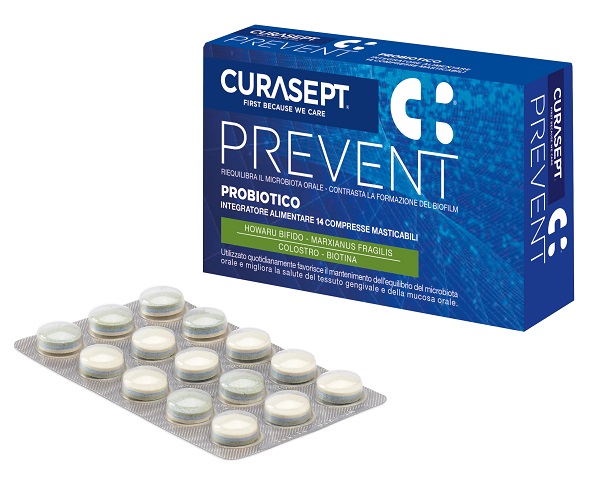 CURASEPT PREVENT PROBIOTICO 14 COMPRESSE MASTICABILI - latuafarmacia.org