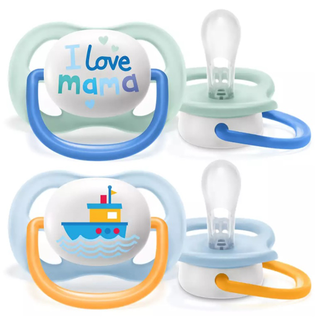 AVENT ULTRA AIR SUCCHIETTO MAMA/BOAT MASCHIO 0-6 MESI 2 PEZZI - latuafarmacia.org