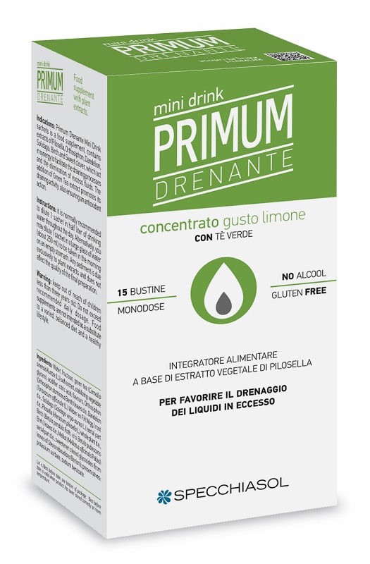 PRIMUM DRENANTE MINIDRINK LIMONE 15 STICK DA 10 ML - latuafarmacia.org