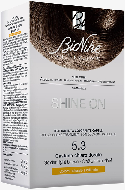 SHINE ON CASTANO CHIARO DORATO 5,3 FLACONE 75 ML + TUBO 50 ML - latuafarmacia.org