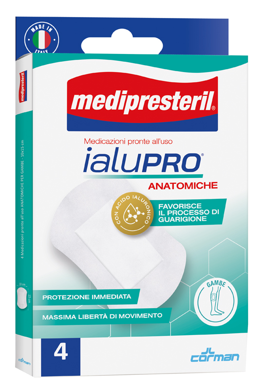 MEDIPRESTERIL IALUPRO GAMBE 10X15 CM 4 PEZZI - latuafarmacia.org
