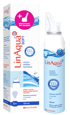 SOLUZIONE SPRAY ISOTONICA NASALE LINAQUA SOFT 125 ML CON DOPPIO EROGATORE - latuafarmacia.org