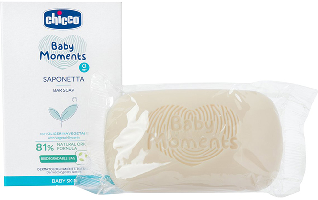CHICCO BABY MOMENTS SAPONE SOLIDO 100 G - latuafarmacia.org