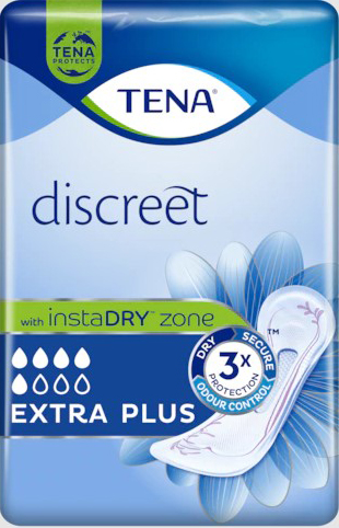ASSORBENTE INCONTINENZA LEGGERA TENA DISCREET EXTRA PLUS 16 PEZZI - latuafarmacia.org