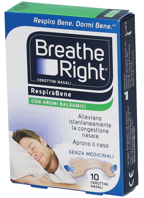 CEROTTI NASALI BREATHE RIGHT BALSAMICI 10 PEZZI - latuafarmacia.org