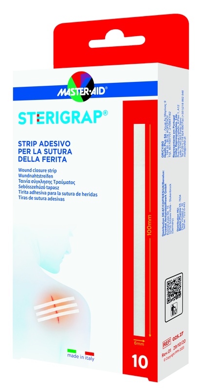 MASTER-AID STERIGRAP STRIP ADESIVO SUTURA FERITE 100X6 MM 10 PEZZI - latuafarmacia.org