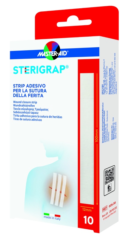 MASTER-AID STERIGRAP STRIP ADESIVO SUTURA FERITE 100X12 MM 6 PEZZI - latuafarmacia.org