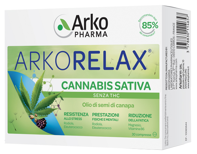 ARKORELAX CANNABIS SATIVA 30 COMPRESSE - latuafarmacia.org