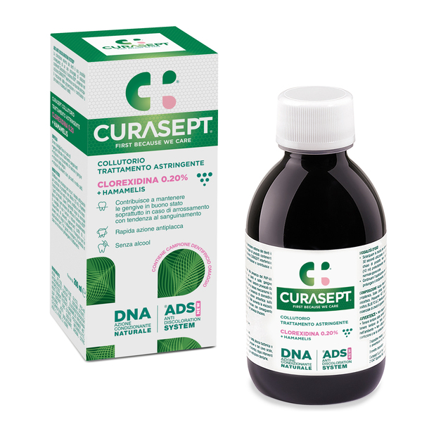 CURASEPT COLLUTORIO ADS DNA TRATTAMENTO ASTRINGENTE 200 ML + CAMPIONE OMAGGIO DENTIFRICIO ASTRINGENTE 6 ML - latuafarmacia.org