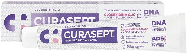 CURASEPT GEL DENTIFRICIO ADS DNA TRATTAMENTO RIGENERANTE 75 ML - latuafarmacia.org
