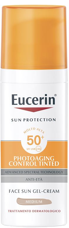 EUCERIN SUN PHOTOAGING CONTROL TINTED GEL CREME SPF50+ MEDIUM 50 ML - latuafarmacia.org