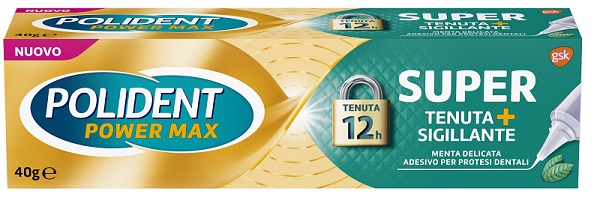 POLIDENT SUPER TENUTA+SIGILLANTE MENTA DELICATA ADESIVO PROTESI DENTALE 40 G - latuafarmacia.org