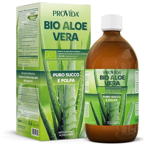 PROVIDA BIO ALOE VERA PURO SUCCO E POLPA 500 ML - latuafarmacia.org