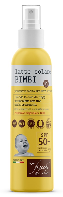 FIOCCHI DI RISO LATTE SOLARE BIMBI 50+ 140 ML SPRAY - latuafarmacia.org