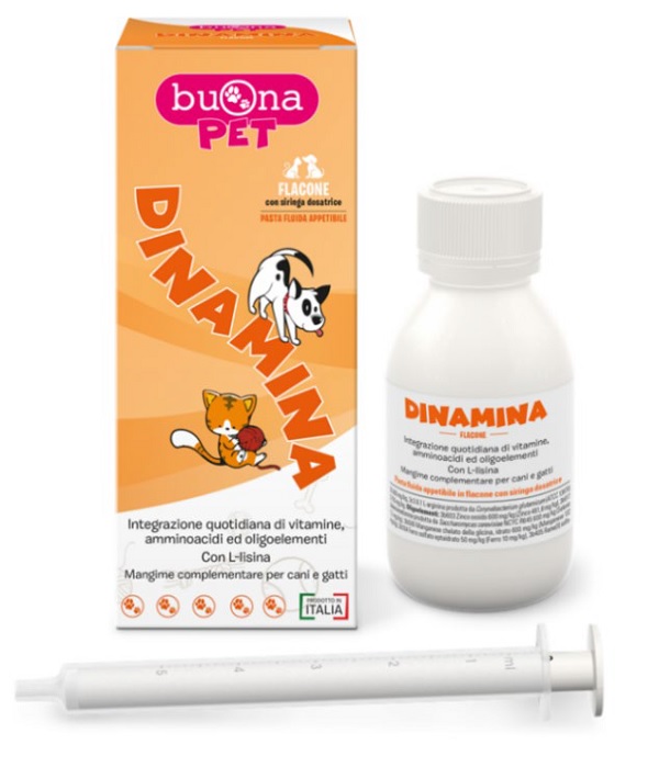 DINAMINA CANI GATTI FLACONE CON SIRINGA DOSATRICE IN PASTA 60 G BUONAPET - latuafarmacia.org