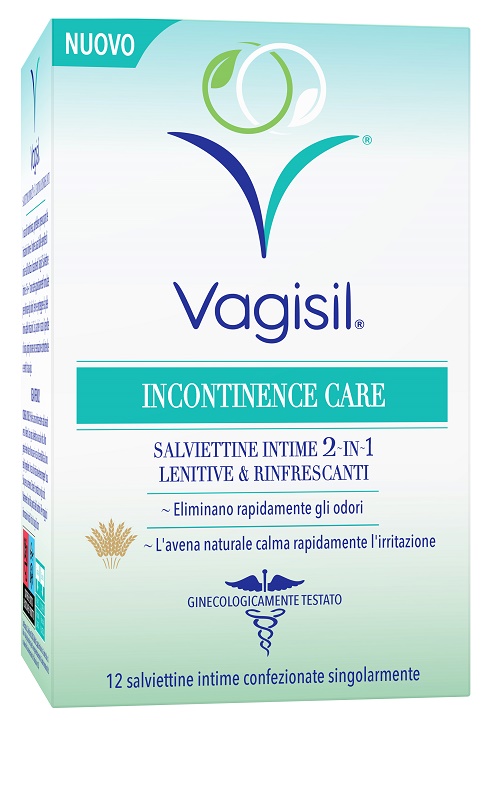 VAGISIL INCONTINENCE CARE SALVIETTINE INTIME 2IN1 LENITIVE & RINFRESCANTI 12 PEZZI - latuafarmacia.org