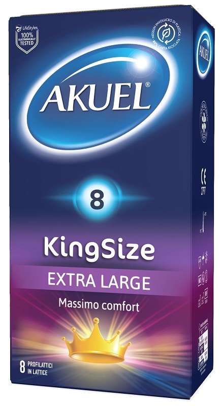 PROFILATTICO AKUEL KING SIZE EXTRA LARGE 8 PEZZI - latuafarmacia.org