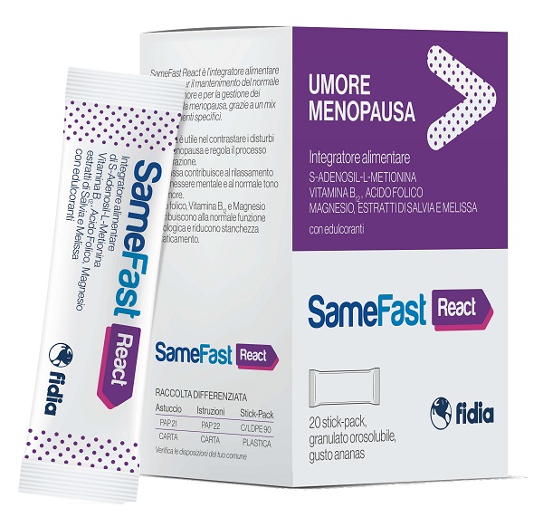 SAMEFAST REACT 20 STICK PACK - latuafarmacia.org