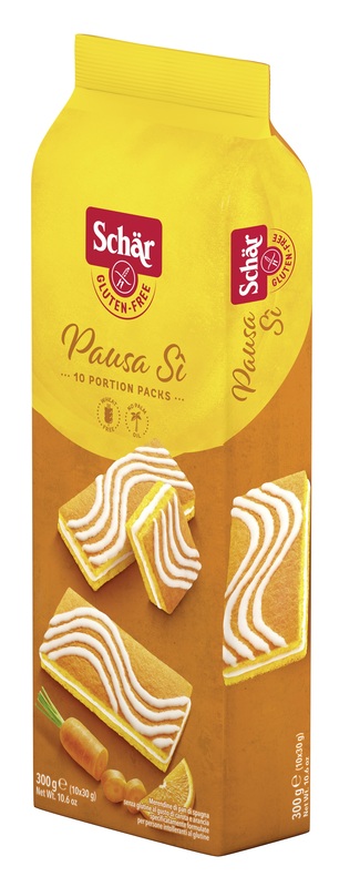 SCHAR PAUSA SI' MERENDINE DI PAN DI SPAGNA AL GUSTO DI CAROTA E ARANCIA 10 PORZIONI DA 30 G - latuafarmacia.org