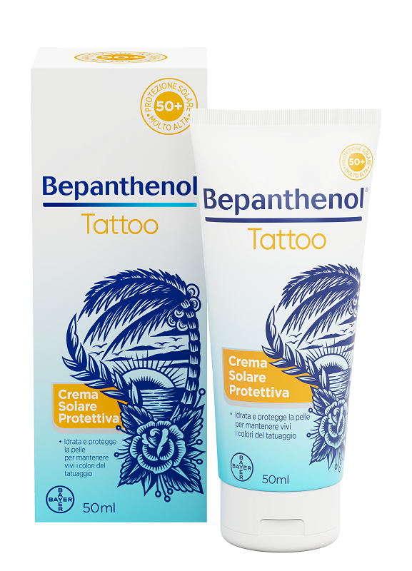 BEPANTHENOL TATTOO CREMA SOLARE PROTETTIVA SPF50+ 50 ML - latuafarmacia.org