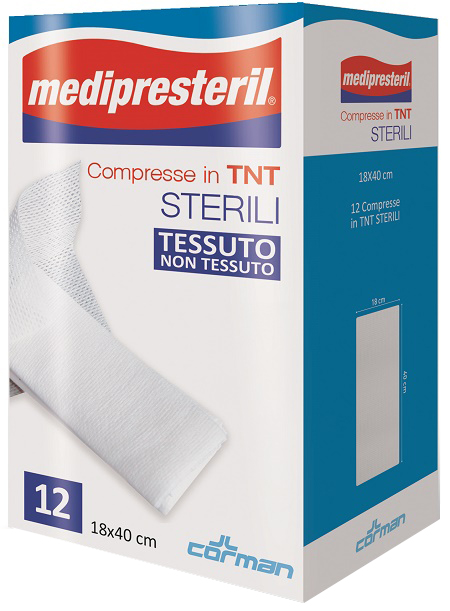 COMPRESSE STERILI TNT MEDIPRESTERIL 18X40 CM 12 PEZZI - latuafarmacia.org