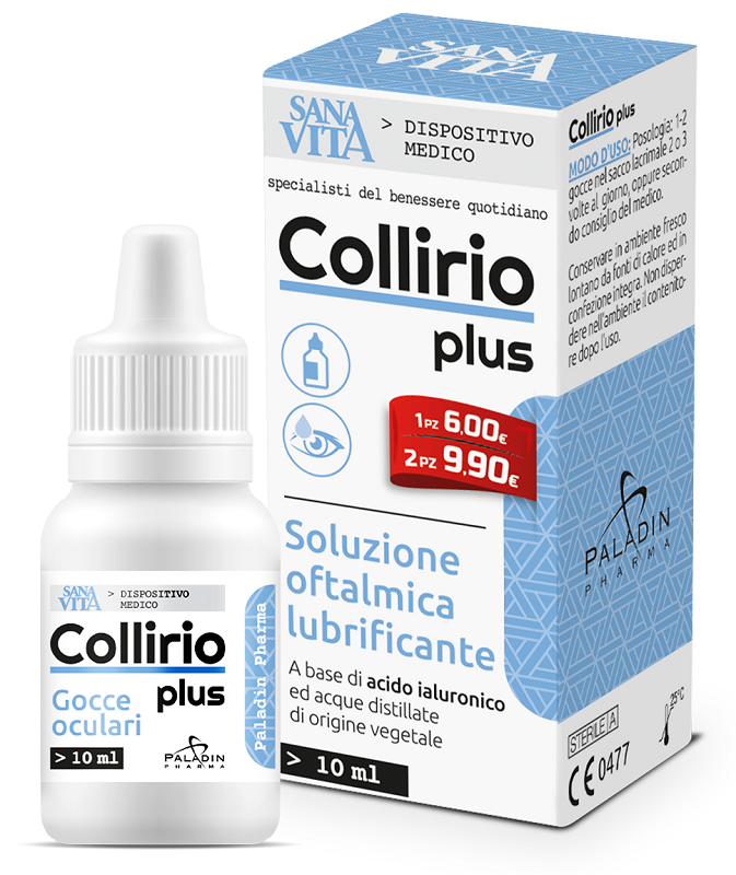 GOCCE OCULARI SANAVITA COLLIRIO PLUS 10 ML - latuafarmacia.org