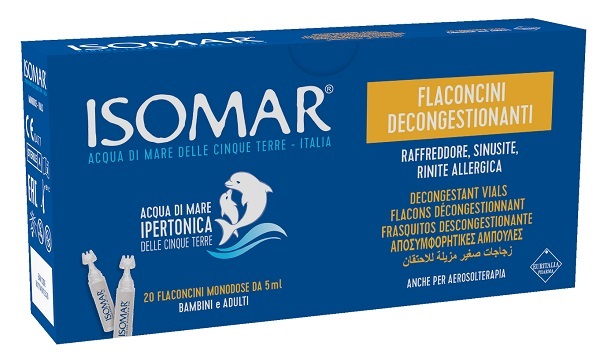 ISOMAR FLACONCINI DECONGESTIONANTI SOLUZIONE IPERTONICA 20 FLACONCINI 5 ML - latuafarmacia.org