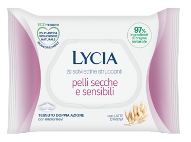 LYCIA SALVIETTINE STRUCCANTI PELLI SECCHE E SENSIBILI 20 PEZZI - latuafarmacia.org