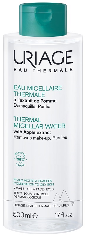 URIAGE EAU MICELLAIRE THERMALE PELLI MISTE GRASSE FLACONE 500 ML - latuafarmacia.org