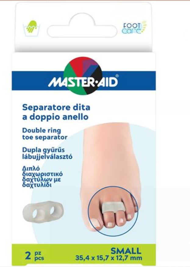 SEPARATORE DITA MASTER-AID FOOTCARE CON ANELLO DOPPIO SMALL 2 PEZZI C10 - latuafarmacia.org