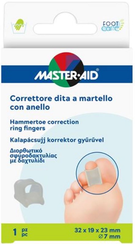 CORRETTORE DITA A MARTELLO MASTER-AID FOOTCARE CON ANELLO 1 PEZZO C14 - latuafarmacia.org