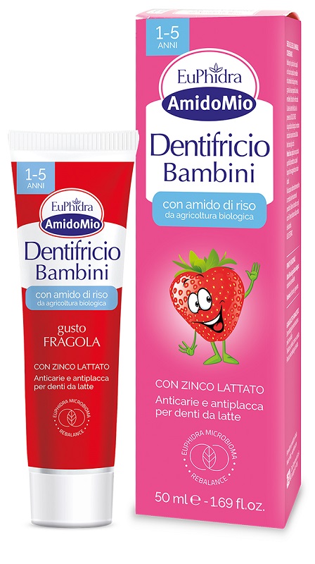 EUPHIDRA AMIDOMIO DENTIFRICIO FRAGOLA 1-5 ANNI 50 ML - latuafarmacia.org