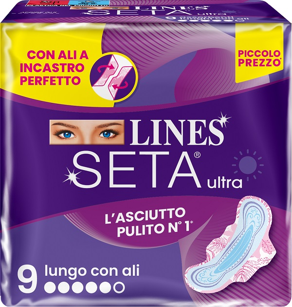 LINES SETA ULTRA ASSORBENTI LUNGO ALI DWCT 9 PEZZI - latuafarmacia.org